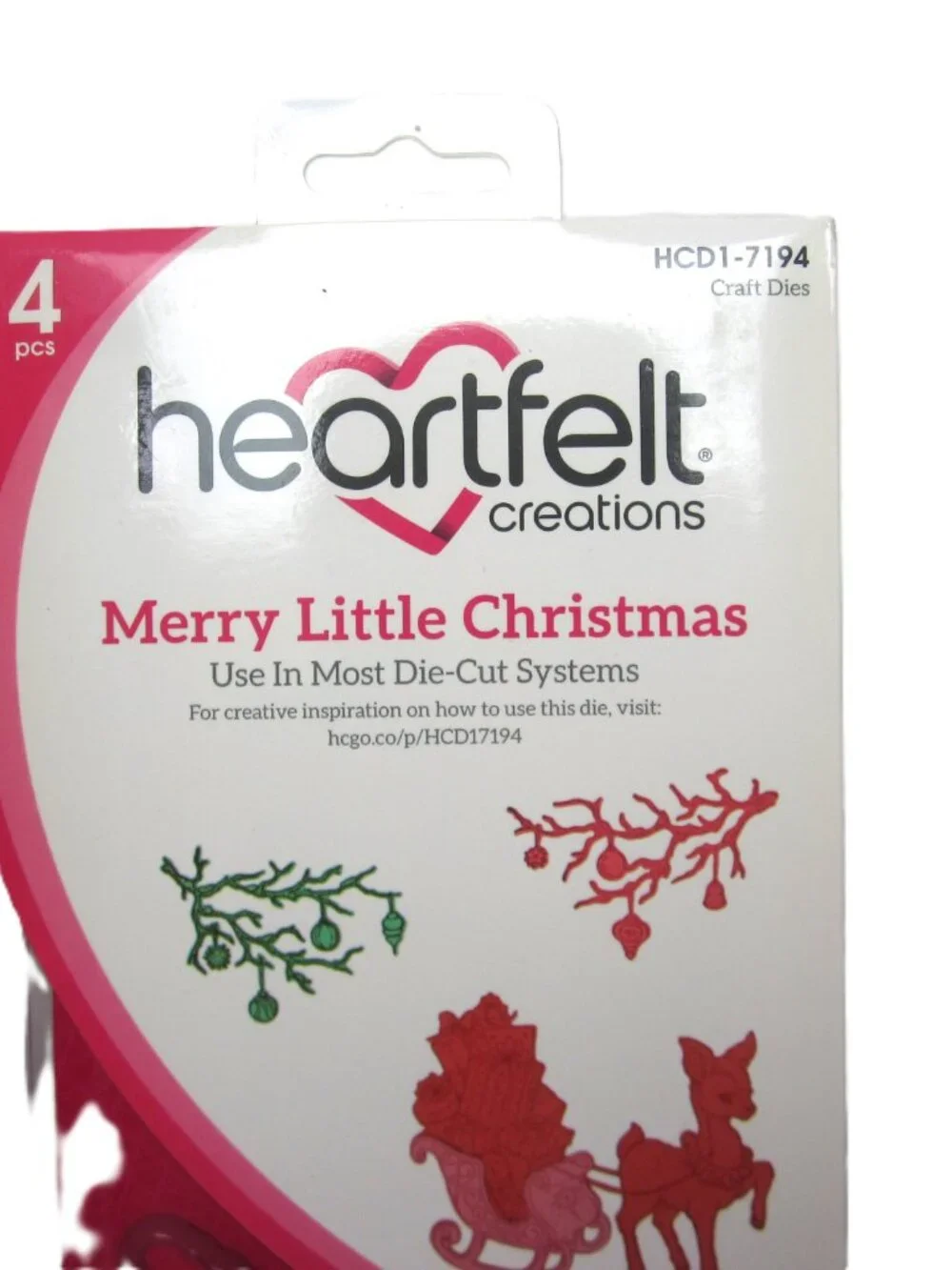 Heartfelt Creations NEW Merry Little Christmas Cling Stamps & Cling Dies Sleigh